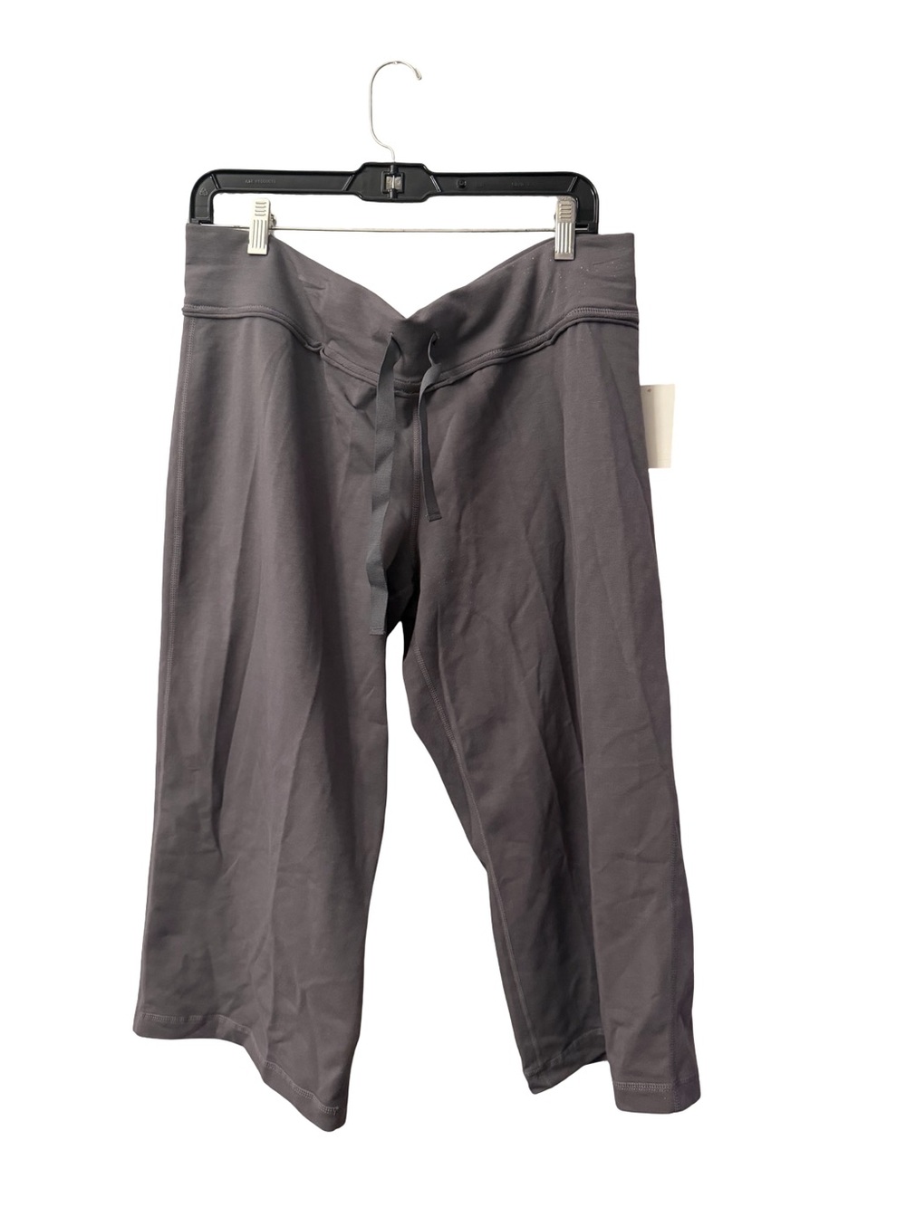 Zella womens  Charcoal Drawstring capri wide leg pants XL